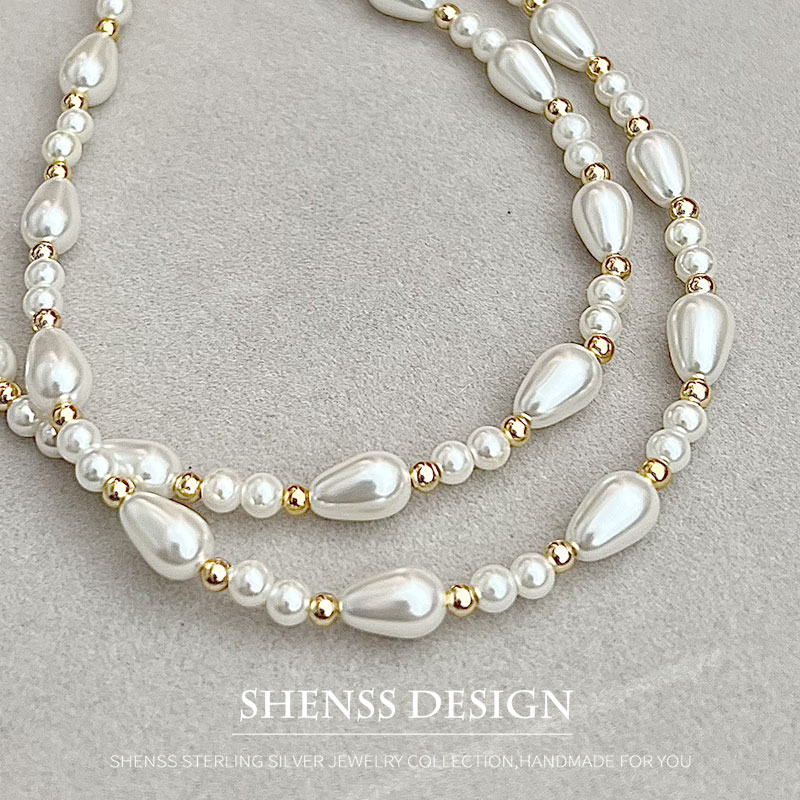 Pearl Necklace Set - Elegant Imitation Pearl Water Drop necklace