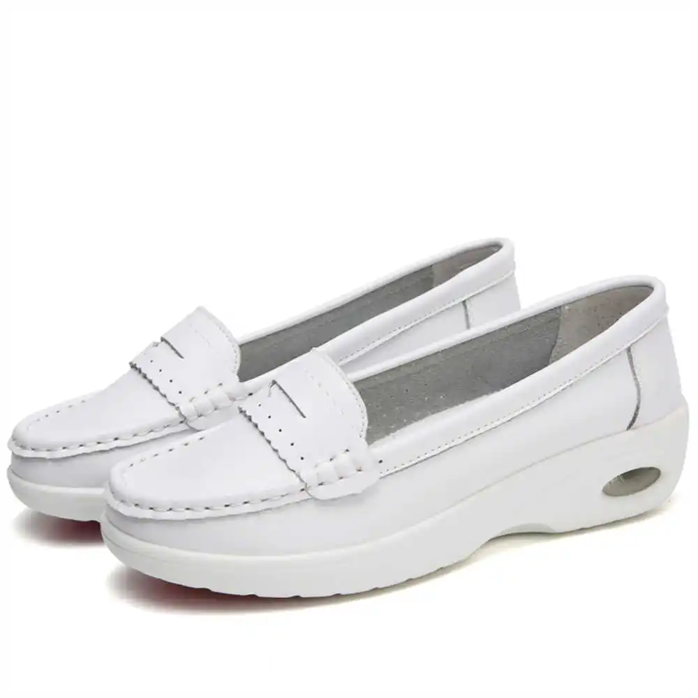 Thick Sole Slipon White Traine - Women Formal Wear Best Brands ulasan dan harga