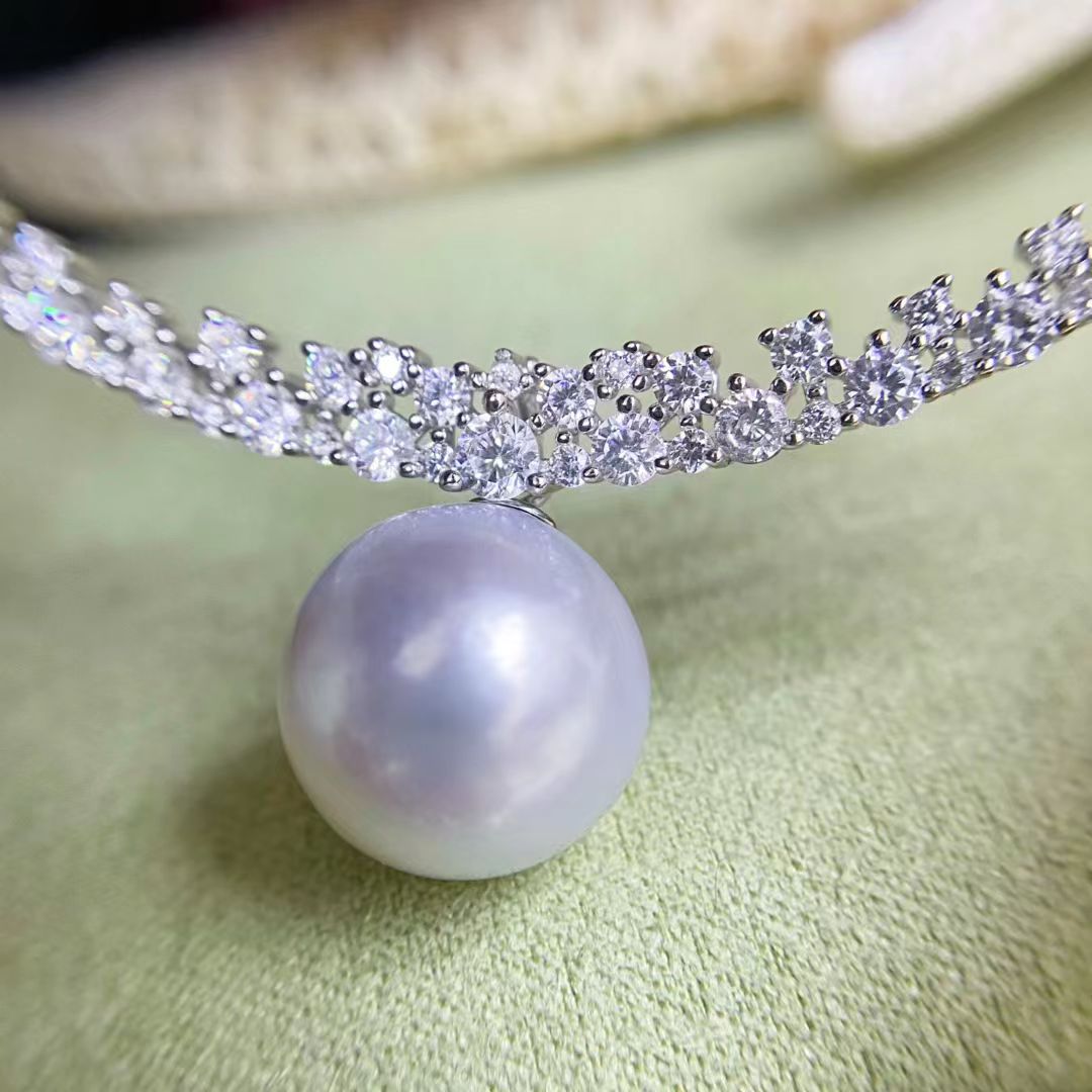 S925 Sterling Silver Necklace  - Pearl Necklace Set ulasan dan harga
