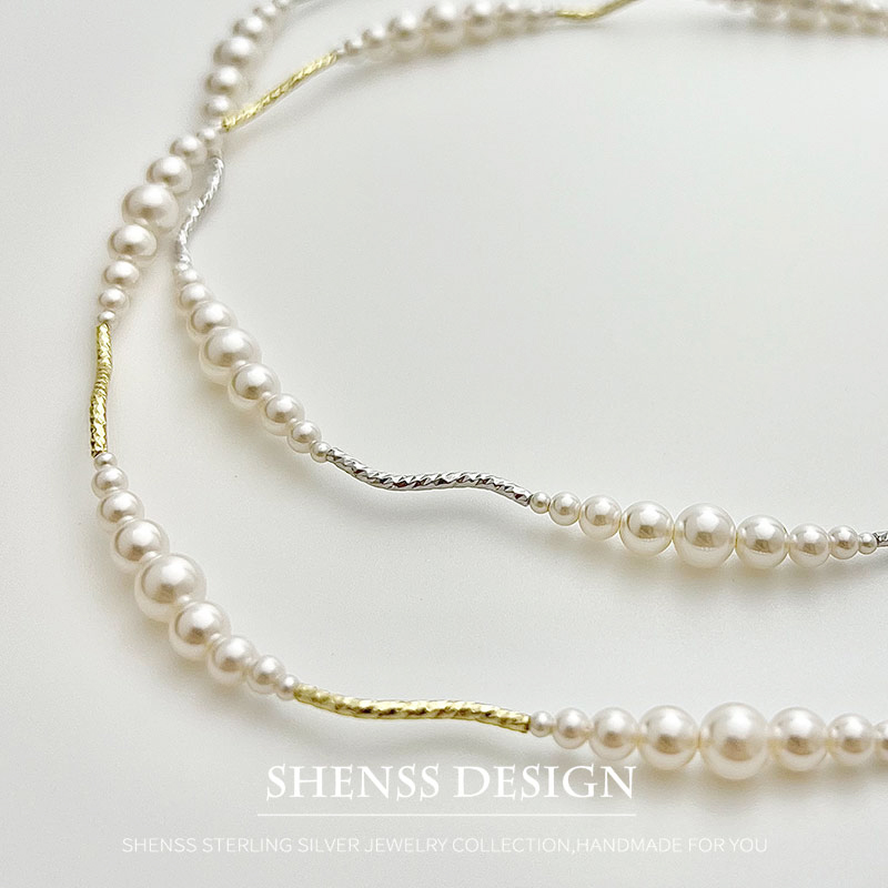 Imitation Pearl Short Necklace - Pearl Necklace Set ulasan dan harga