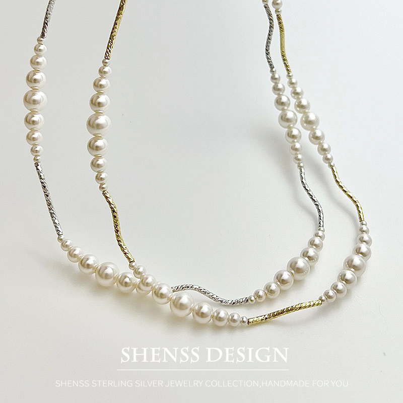 Imitation Pearl Short Necklace - Pearl Necklace Set ulasan dan harga