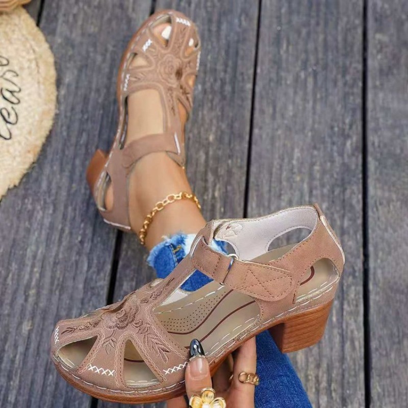 Women's Sandals Mid Block Heel - Formal Women Daily Wear Sandals ulasan dan harga