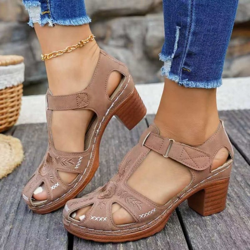 Women's Sandals Mid Block Heel - Formal Women Daily Wear Sandals ulasan dan harga