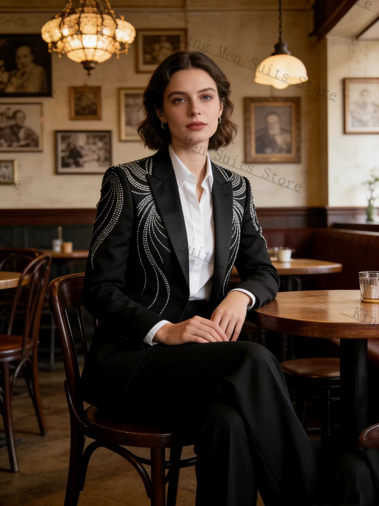 Black Women Suit Set 2 Pcs Bla - Women'S Formal Wear Tuxedo ulasan dan harga