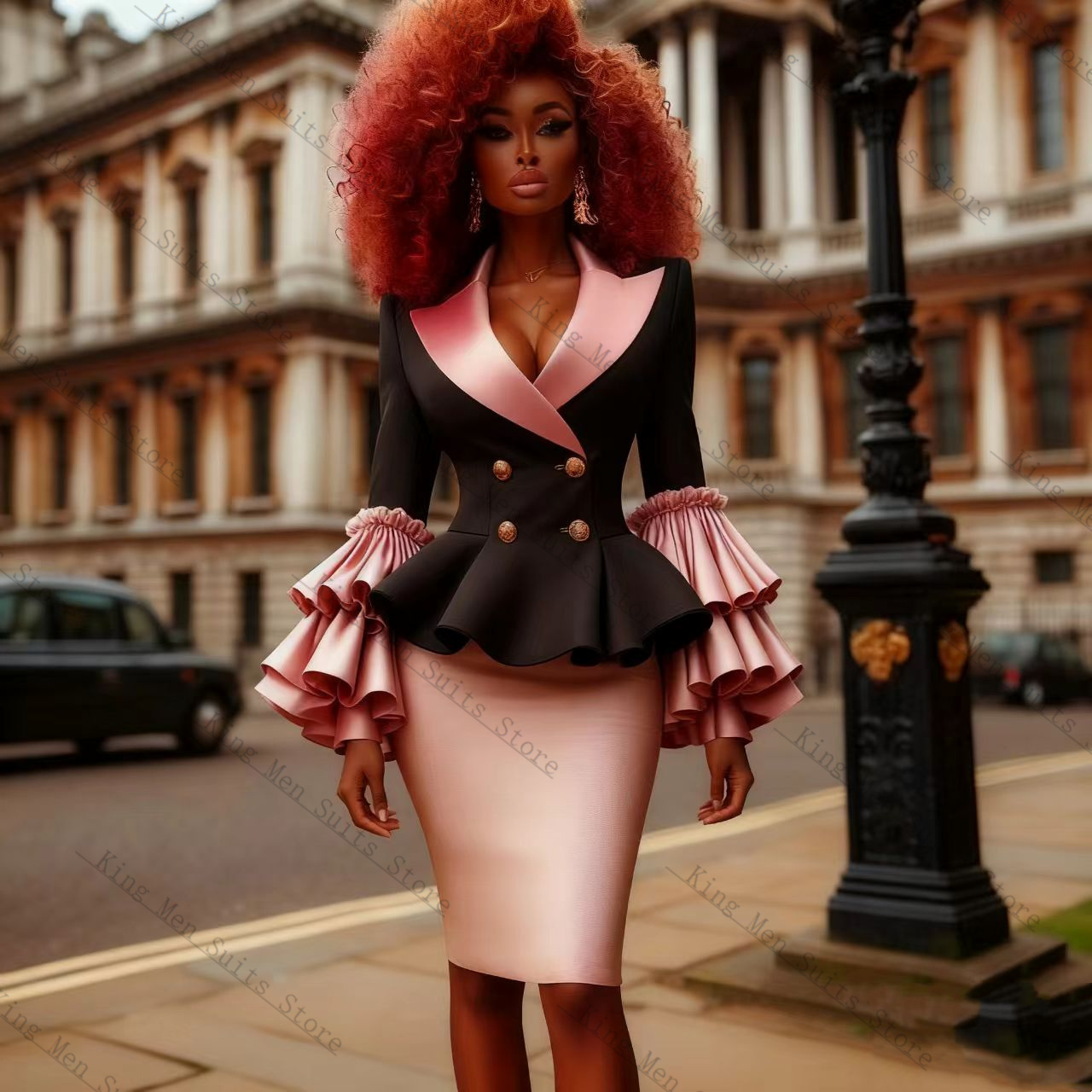 Black Pink Women Suit Set 2 Pc - Women'S Formal Wear Tuxedo ulasan dan harga