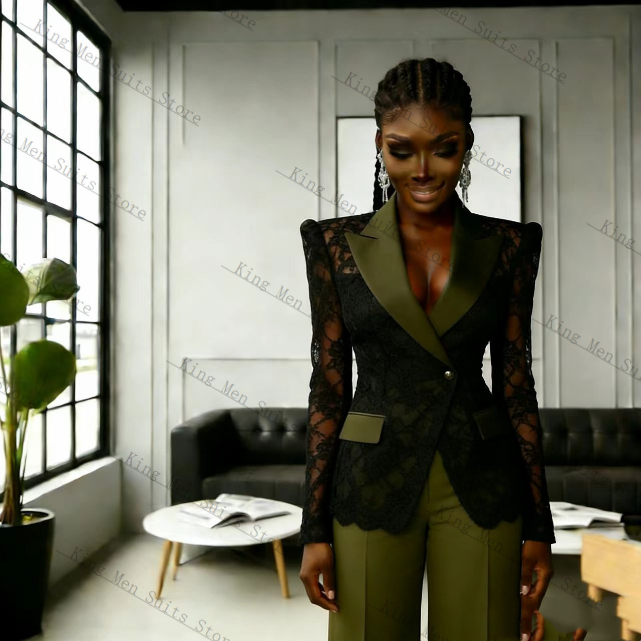 Green Black Lace Women Suit Se - Women'S Formal Wear Tuxedo ulasan dan harga