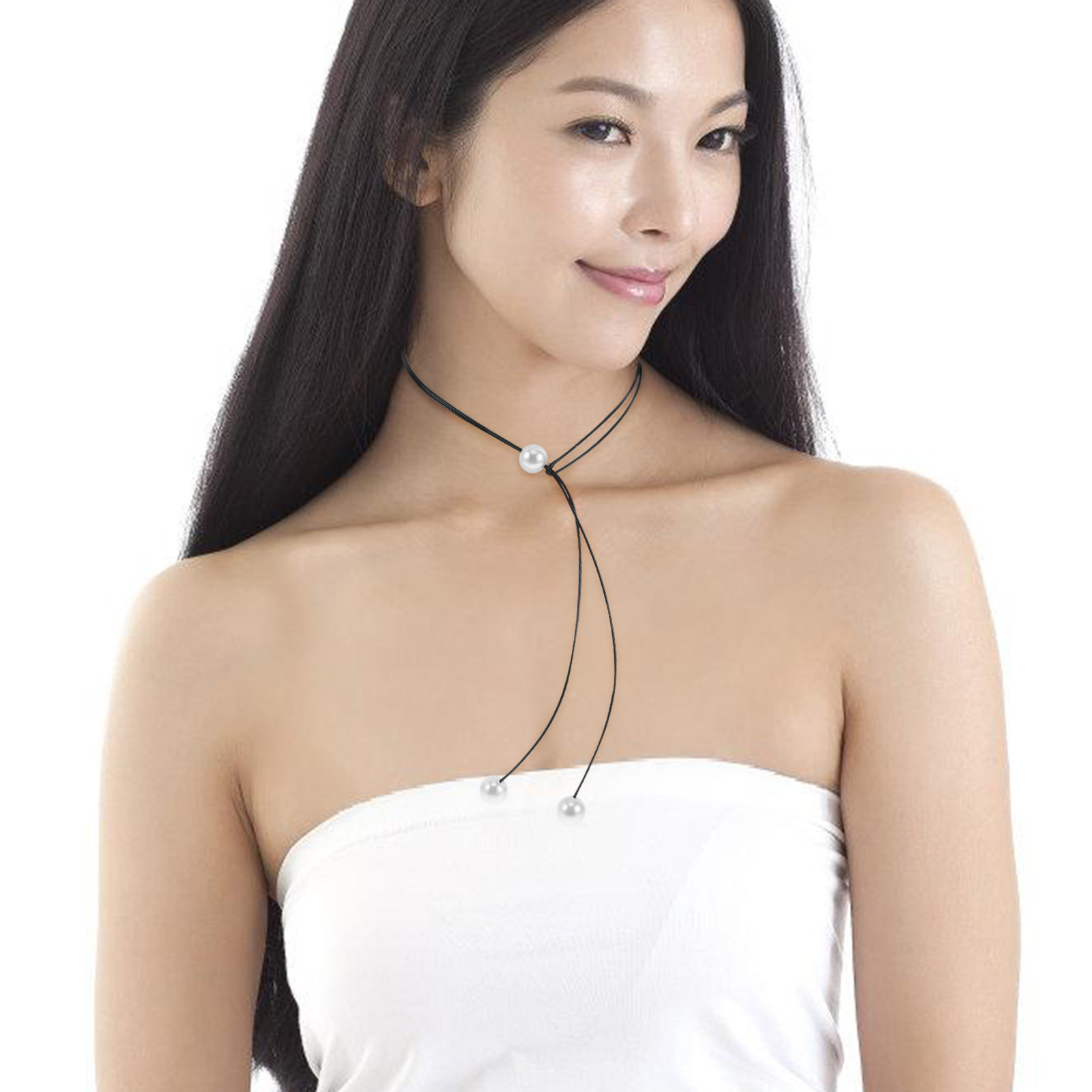 Double-Layer Stylish Cord Neck - Formal Wear Jewelry For Women ulasan dan harga