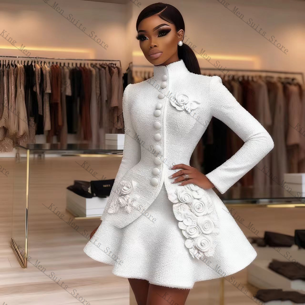 Luxury White Women Suit Set 2  - Women'S Formal Wear Tuxedo ulasan dan harga