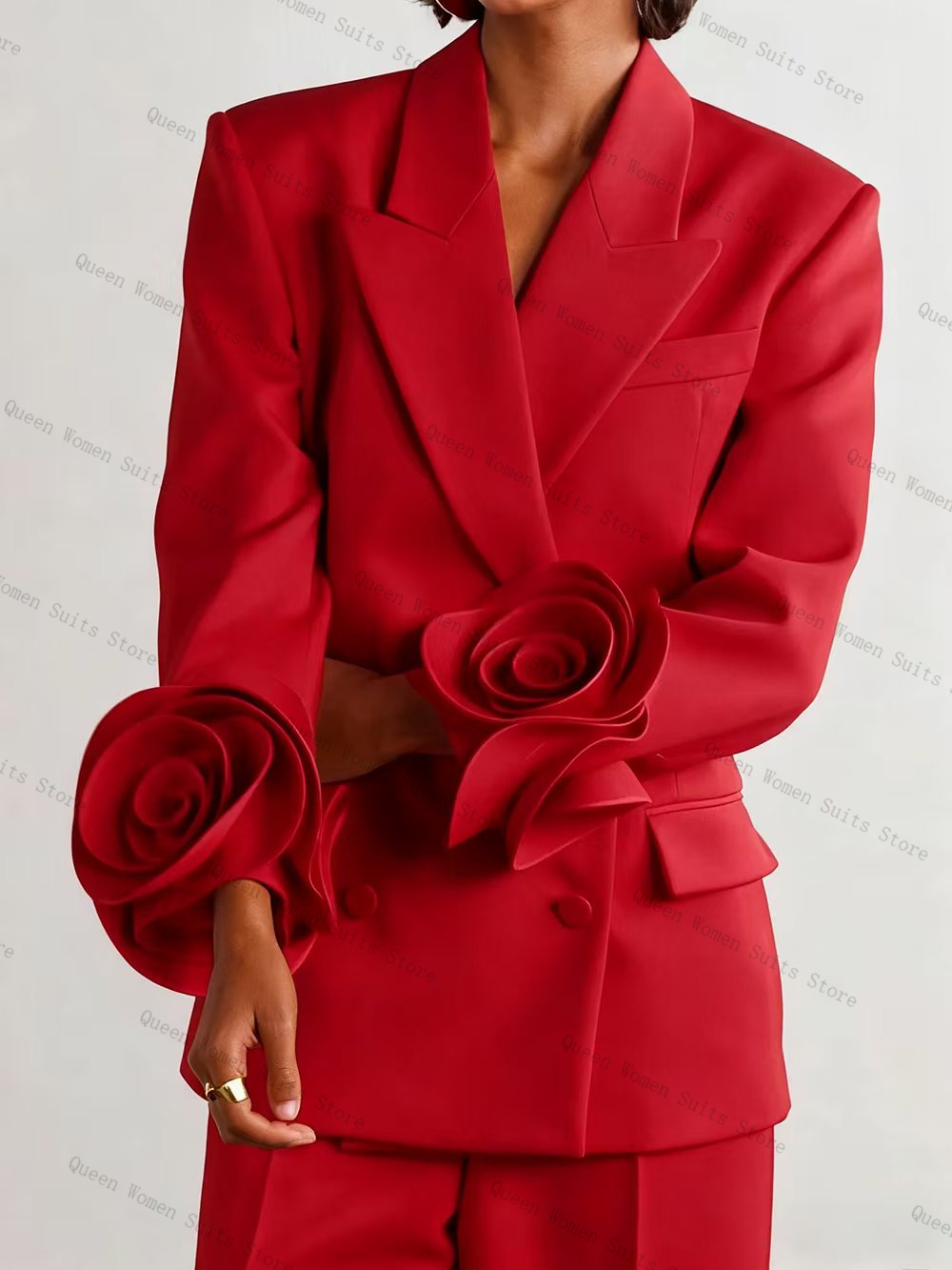 Luxury Red Women Suit Set 2 Pc - Women'S Formal Wear Tuxedo ulasan dan harga