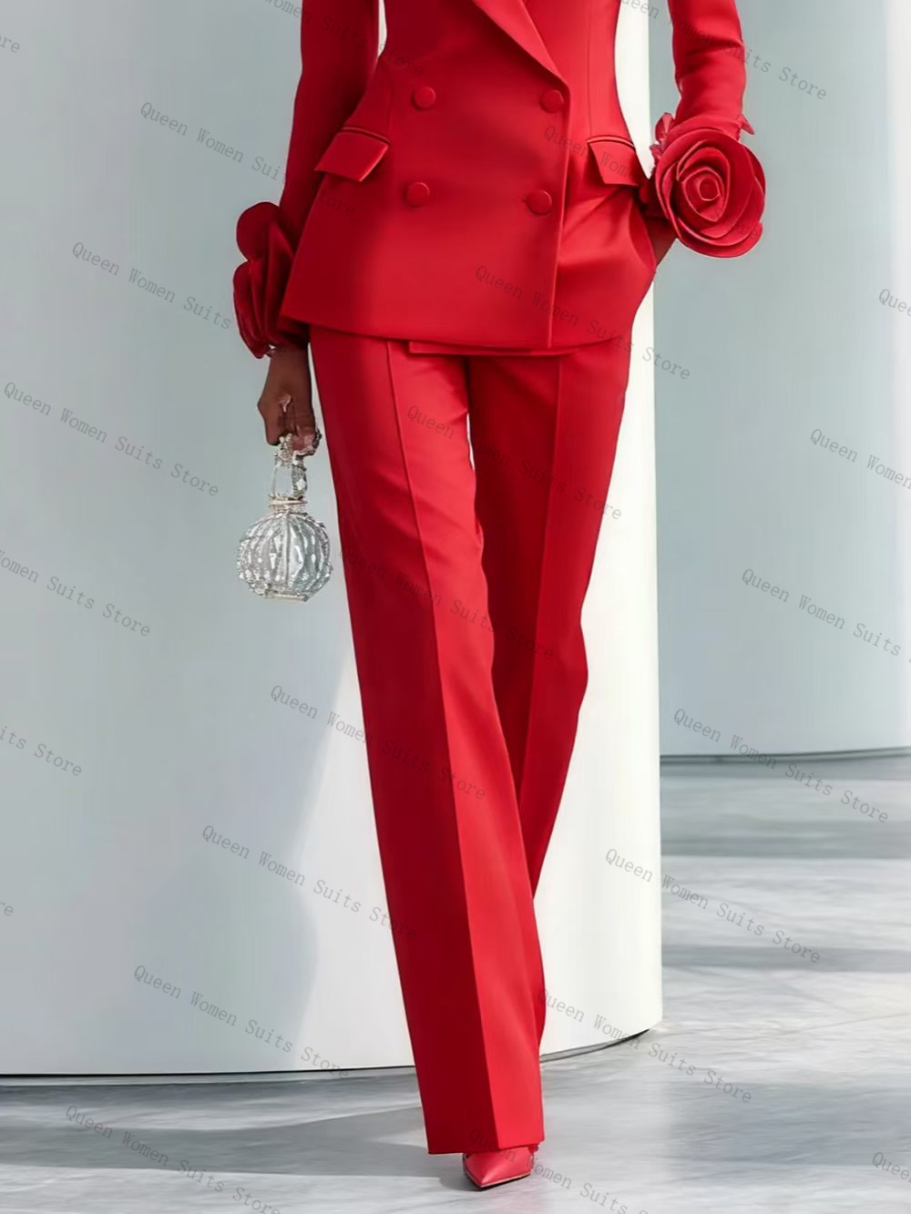 Luxury Red Women Suit Set 2 Pc - Women'S Formal Wear Tuxedo ulasan dan harga