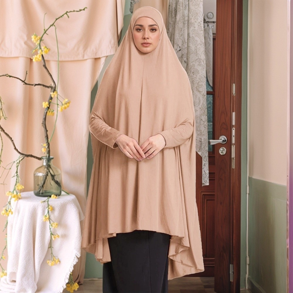 Caftan Plain Muslim Abayas Ele - Women Formal Wear Hijab ulasan dan harga