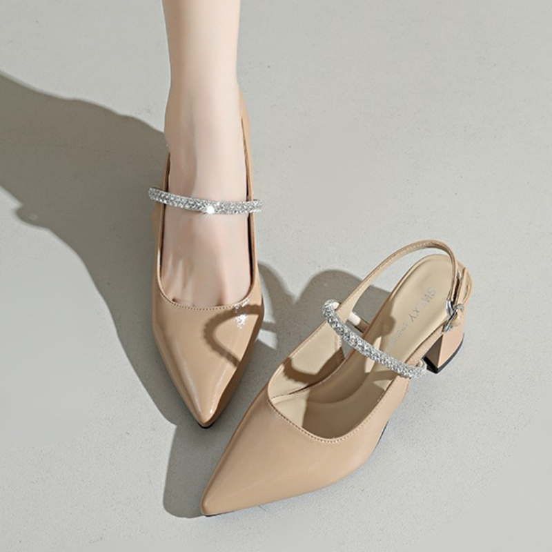 Women's Square Toe Rhinestone  - Formal Women Daily Wear Sandals ulasan dan harga