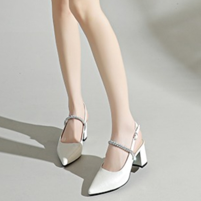 Women's Square Toe Rhinestone  - Formal Women Daily Wear Sandals ulasan dan harga